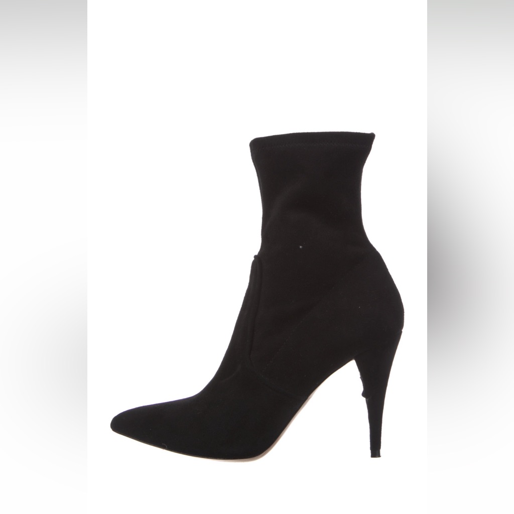 Alice Olivia Ankle Sock Booties Black Suede 37